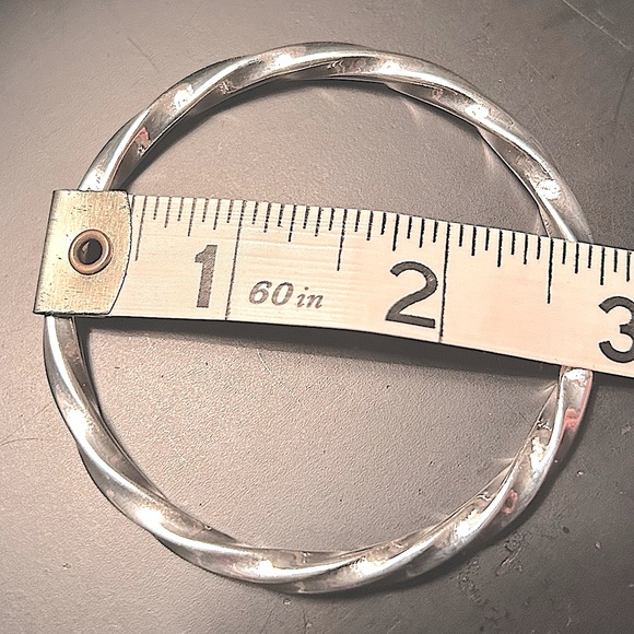 Genuine Sterling Silver Bangle Bracelet - Picture 11 of 11